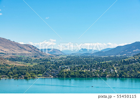 Scenery view on resort area of Kalamalka lake and Scenery view on resort area of Kalamalka lake and 55450115