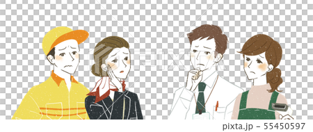 働く人達-疑問 働く人達-疑問 55450597