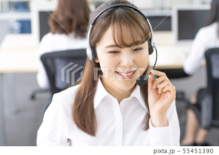 オペレーター、コールセンター、スーツ、スタッフ 55451390