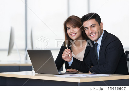 Business people use tablet computer.. Business people use tablet computer.. 55456607