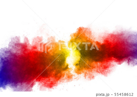 Colorful background of pastel powder explosion. Colorful background of pastel powder explosion. 55458612