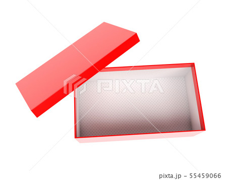 Red empty shoe box. 3d rendering illustration isolated Red empty shoe box. 3d rendering illustration isolated 55459066