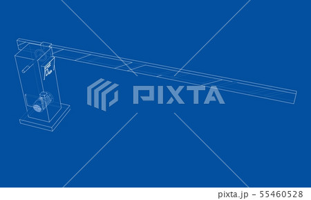Outline Barrier gate. Vector Outline Barrier gate. Vector 55460528