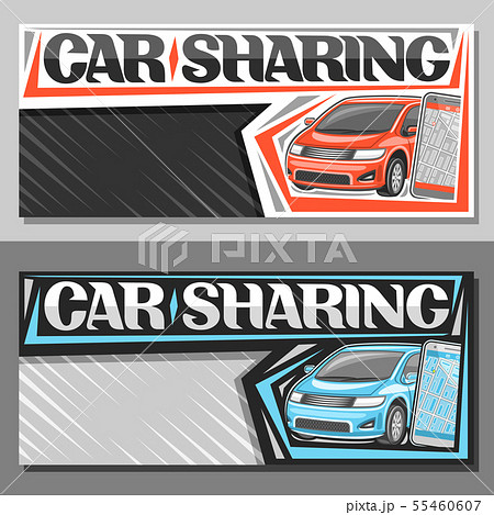 Vector banners for Car Sharing 55460607