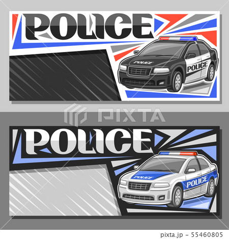 Vector banners for Police Car 55460805