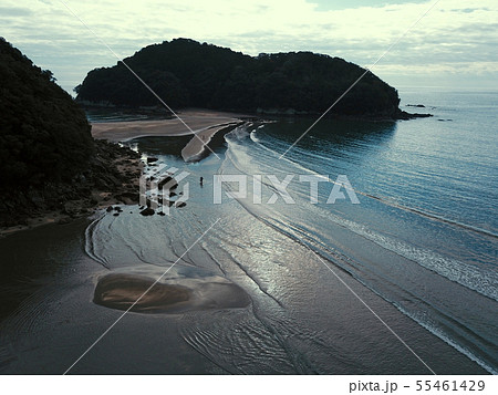 海の駅東洋町の白浜のビーチ空撮 海の駅東洋町の白浜のビーチ空撮 55461429