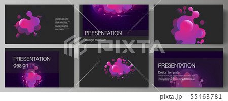 The minimalistic abstract vector illustration of the editable layout of the presentation slides The minimalistic abstract vector illustration of the editable layout of the presentation slides 55463781