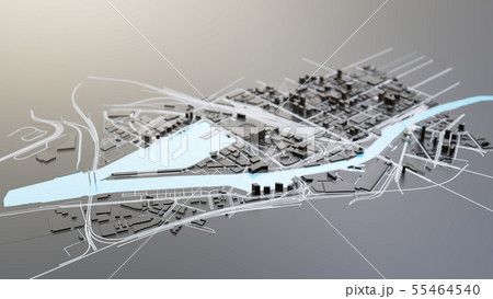 3D futuristic city architecture 3D futuristic city architecture 55464540