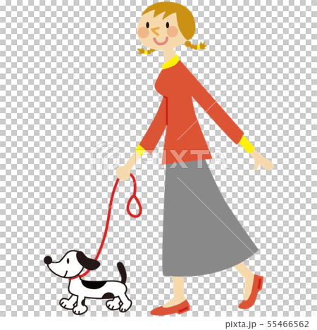 Dog walk autumn winter Dog walk autumn winter 55466562