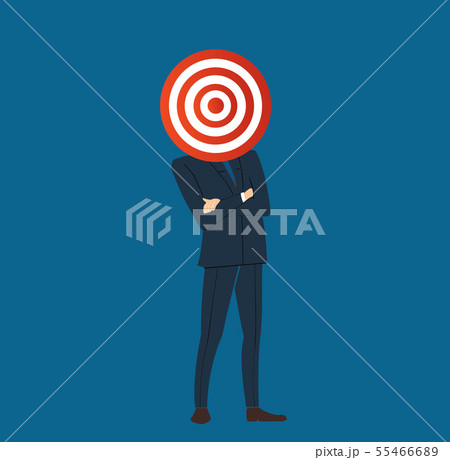 businessman with target archery head  55466689