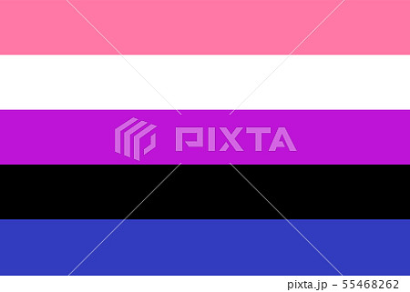 Genderfluid pride flag, rectangular shape icon on white background 55468262