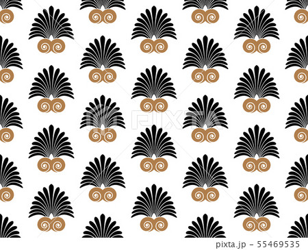 Ancient swirl greek seamless ornament pattern, 55469535