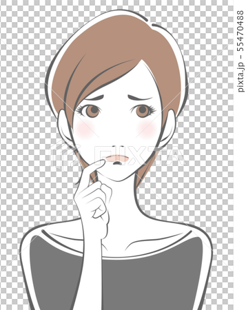 Young woman (worried) 55470488
