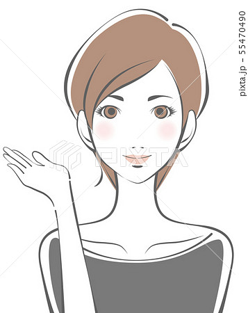 若い女性 55470490