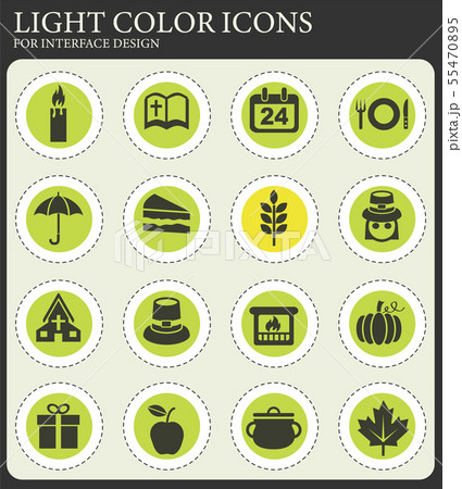 thanksgiving day icon set 55470895