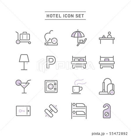Hotel Icon Setのイラスト素材