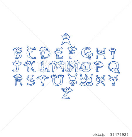 猫がABCを体で表現！ 55472925