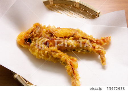 イカゲソの天ぷら。 55472938