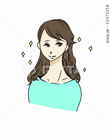 キラキラした女性のイラスト素材 キラキラした女性のイラスト素材