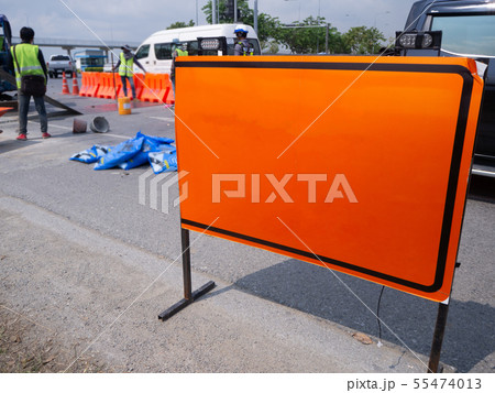 signs repairs road and worker on the road signs repairs road and worker on the road 55474013