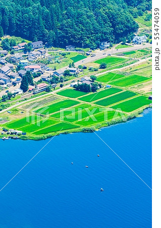 小熊山からの眺め (木崎湖と大糸線) 小熊山からの眺め (木崎湖と大糸線) 55474059