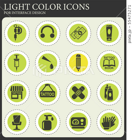 tattoo salon icon set tattoo salon icon set 55475271