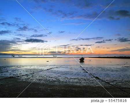 Fishing boat in the sea at sunrise Fishing boat in the sea at sunrise 55475816