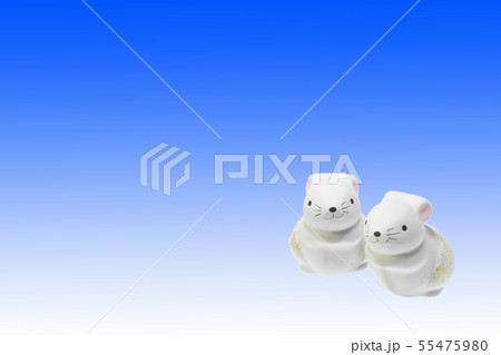 年賀状素材 ねずみ 55475980