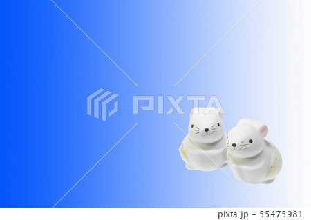 年賀状素材 ねずみ 55475981