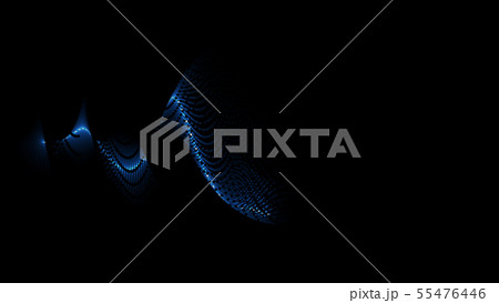 CGパーティクル　発光するボールシート　青色　水色 55476446