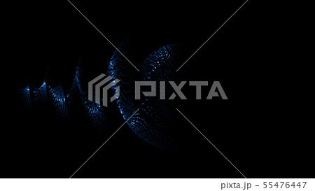 CGパーティクル　発光するボールシート　青色　水色 55476447