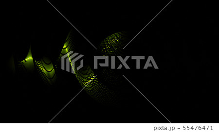 CGパーティクル　発光するボールシート　緑色　黄緑色 55476471