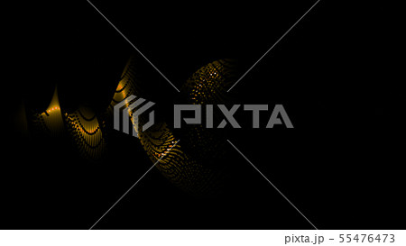 CGパーティクル　発光するボールシート　オレンジ色 55476473