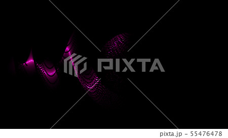 CGパーティクル　発光するボールシート　紫色 55476478