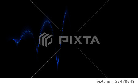 CGパーティクル 発光するボール 青色 青色系 CGパーティクル 発光するボール 青色 青色系 55478648