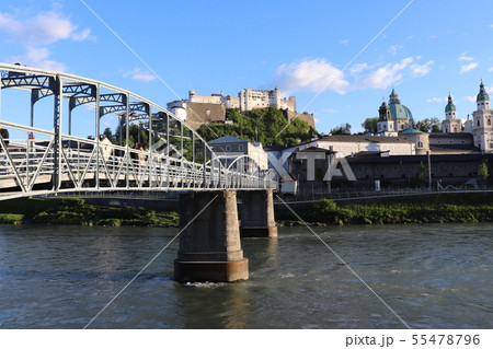 モーツアルト小橋　ザルツブルク　オーストリア　ヨーロッパ 55478796