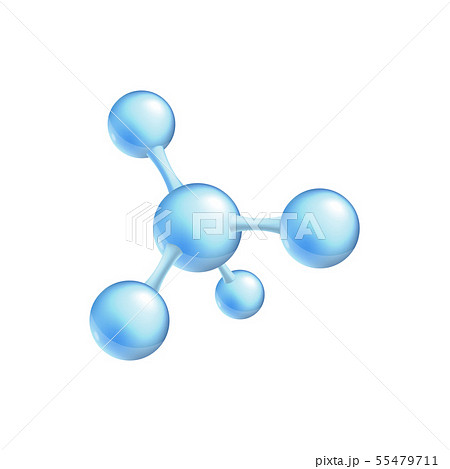 Structural chemical formula and 3d model of a molecule with four atoms vector. Structural chemical formula and 3d model of a molecule with four atoms vector. 55479711