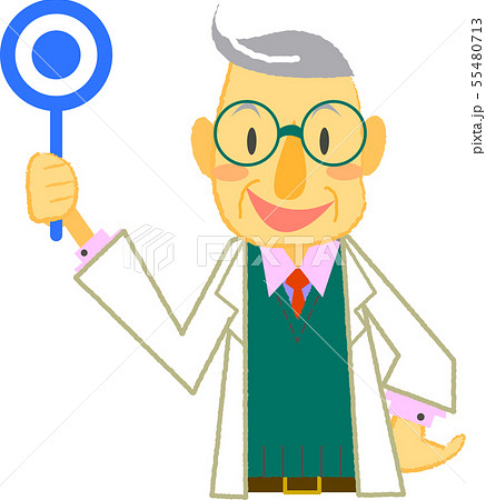 ベテラン医師　マル　上半身 55480713