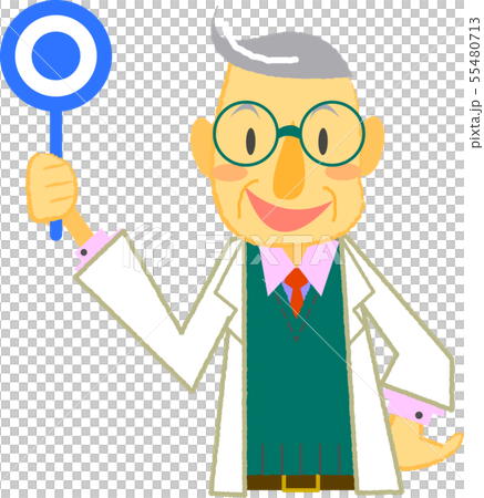 ベテラン医師　マル　上半身 55480713