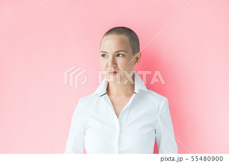 Portrait confident happy young woman Human emotion 55480900