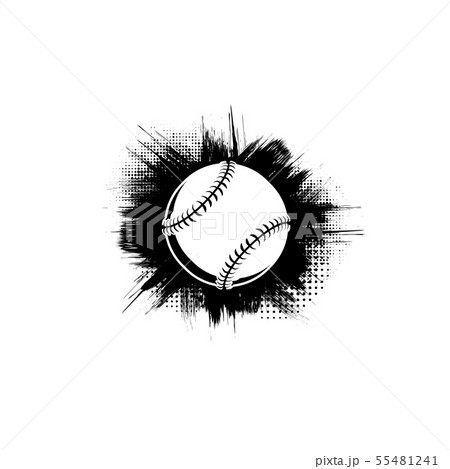 Black Grunge Baseball Frame Backgroundのイラスト素材