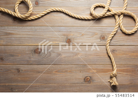 ship rope at wooden background texture ship rope at wooden background texture 55483514