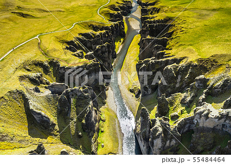 landscape of Fjadrargljufur in Iceland. Top landscape of Fjadrargljufur in Iceland. Top 55484464