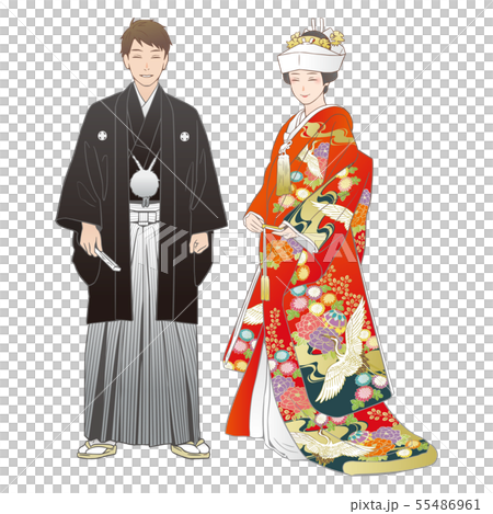 A couple who give a divine wedding. Embroidered Haori Zen and color clasp (corner hidden). A couple who give a divine wedding. Embroidered Haori Zen and color clasp (corner hidden). 55486961