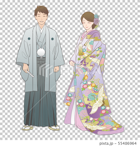 A couple who give a divine wedding. Embroidered Haori rattan and color clasps (yose). A couple who give a divine wedding. Embroidered Haori rattan and color clasps (yose). 55486964