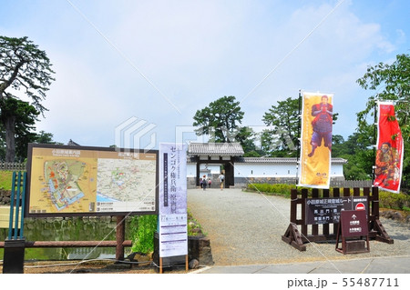 小田原の町並み　小田原城正規登城ルート（大手登城口）と案内図 55487711