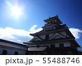 日を浴びる長浜城 55488746