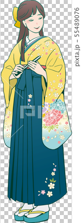 A woman in a hakama A woman in a hakama 55489076
