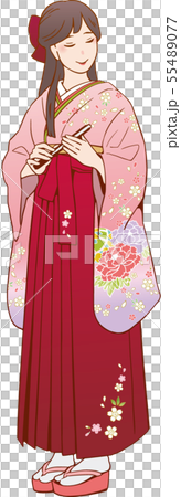 A woman in a hakama A woman in a hakama 55489077
