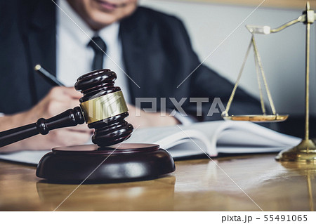 Professional Male lawyer or judge working with Professional Male lawyer or judge working with 55491065